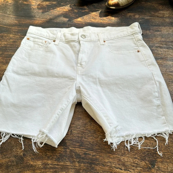 Gap white 29   Mid rise jeans shorts size 8 - Picture 1 of 7